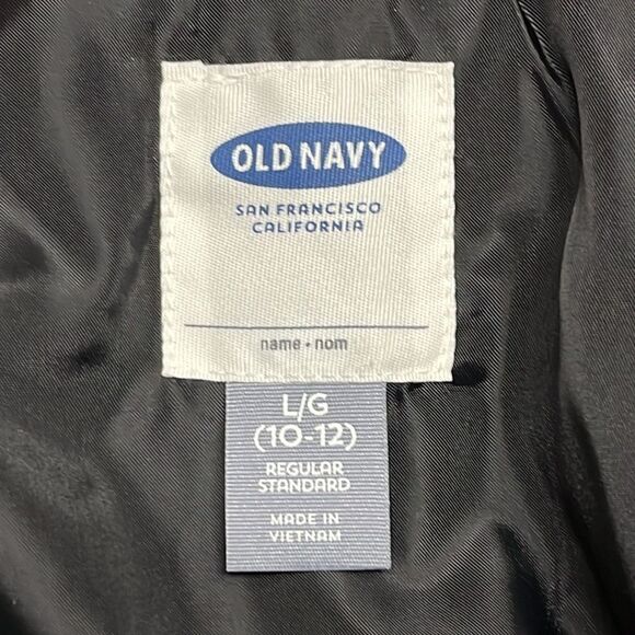 Old Navy Girl’s Red and Black Checked Peacoat Lined Jacket w/ Pockets- Lge 10/12 - Picture 14 of 16